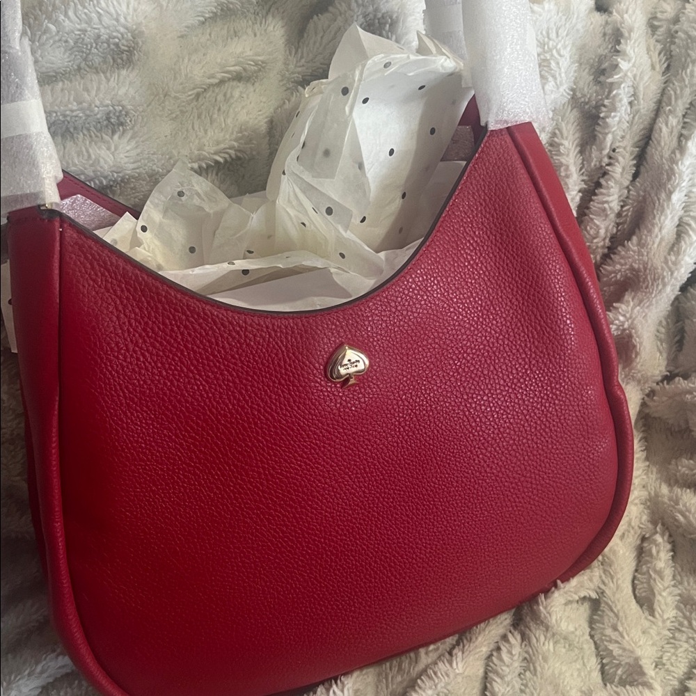 Kate Spade Kayla Red Leather Shoulder Bag